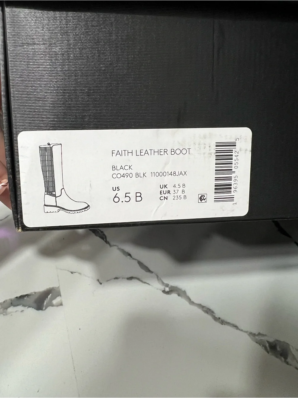 Coach Faith Black Leather Riding Boots with Gold Hardware